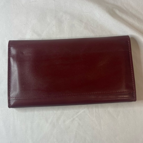 Rolfs Cowhide Vintage Leather Wallet Trifold W/Purse Clasp Gold Accent - Picture 8 of 13
